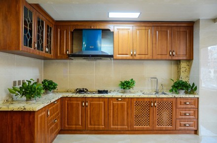 130㎡三居美式经典厨房2023装修装饰效果图