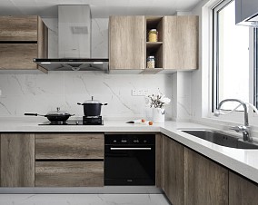 三居中式现代132㎡厨房2023装潢设计图