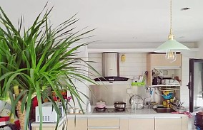 二居现代简约67㎡厨房2023装潢设计效果图