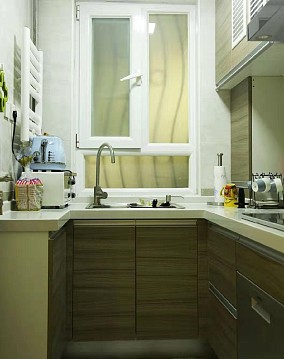 二居现代简约66㎡厨房2023装修图片