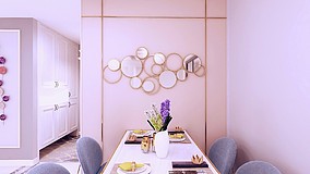 三居混搭135㎡餐厅装饰效果图片