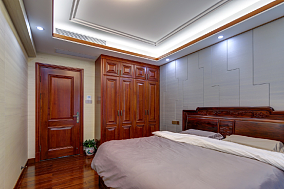 四居中式现代260㎡卧室2023装潢设计图