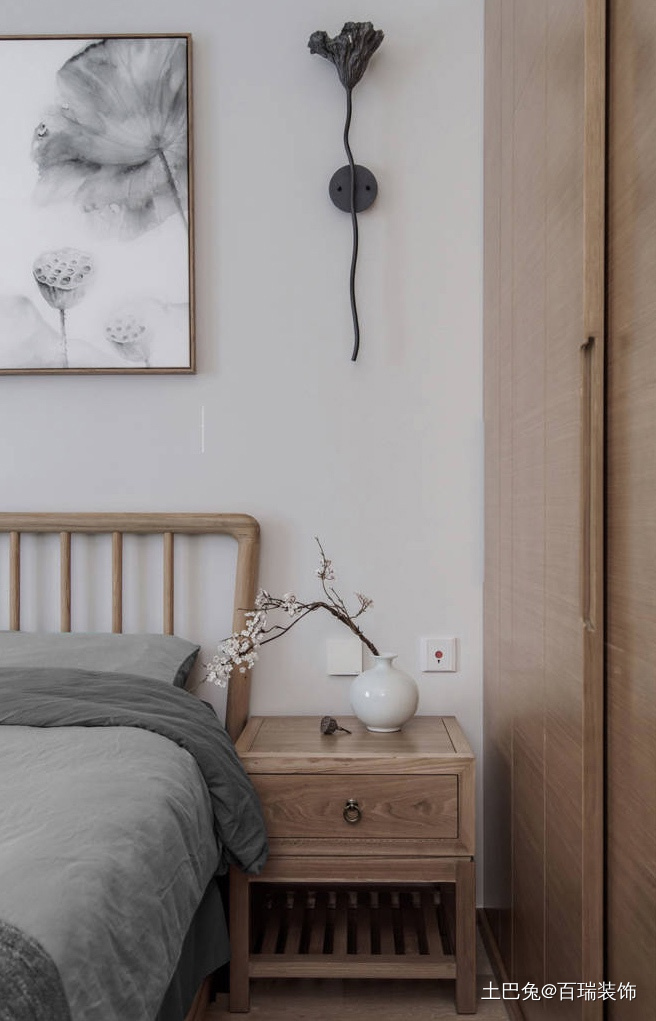 90㎡新中式的小两居卧室篇中式现代卧室设计图片赏析