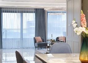 欧式豪华100㎡三居餐厅2023装饰装修效果图