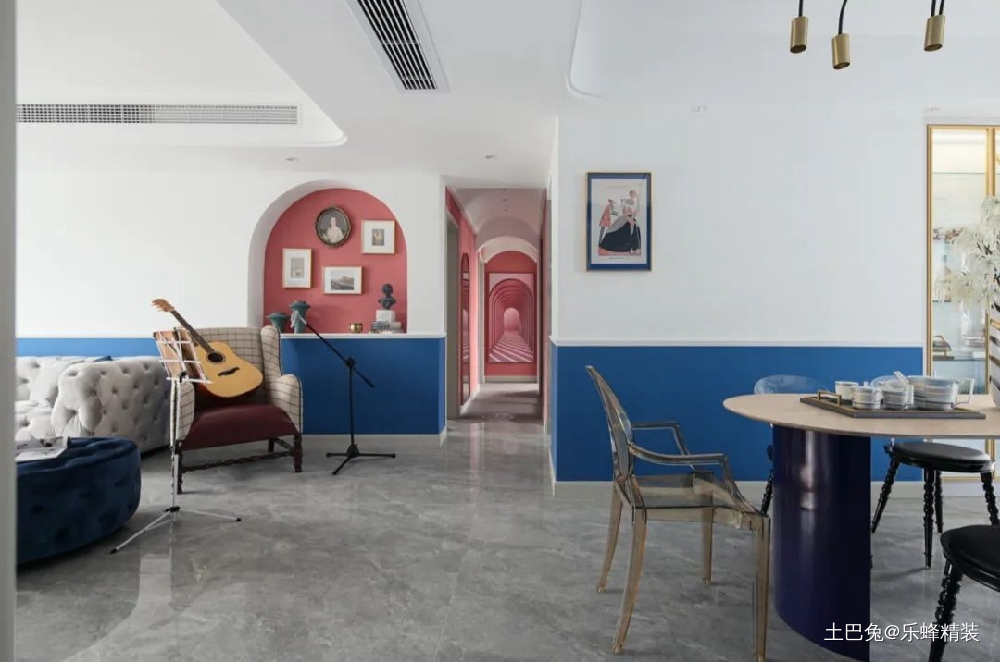 简约地中海给新家注入一点蓝~其他客厅设计图片赏析