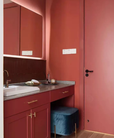 卫生间橱柜装修效果图128平米现代风格设计ins风