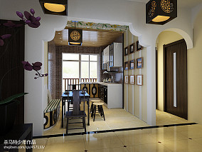 热门101平方三居餐厅中式装修设计效果图片欣赏装修图大全