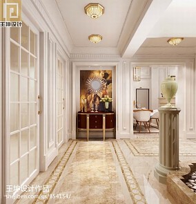 热门127平米美式别墅玄关设计效果图装修图大全
