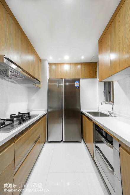 新中式80㎡三居厨房装饰设计图