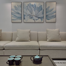 客厅沙发2装修效果图质朴87平中式三居客厅实拍图