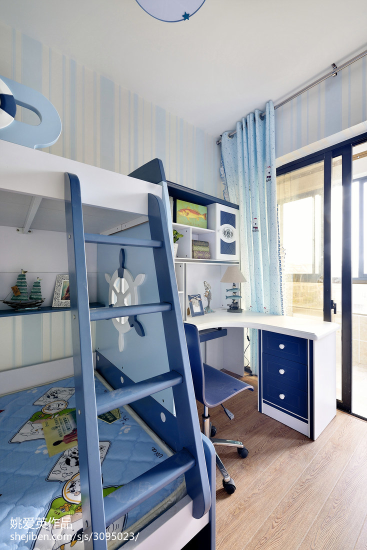 地中海风格儿童房装修设计地中海卧室设计图片赏析