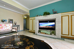 欧式风格客厅电视墙设计效果图装修图大全