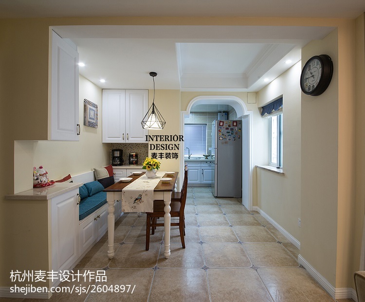 装修效果图美式风格餐厅吊顶装修图大全美式设计图片赏析