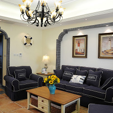 客厅沙发装修效果图精选面积102平地中海三居客厅