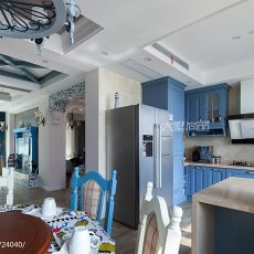 地中海170㎡三居厨房装修设计图