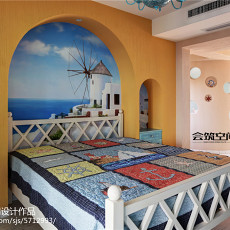 地中海220㎡复式卧室装潢设计效果图