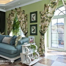 客厅窗帘3装修效果图精美113平米田园别墅休闲区装