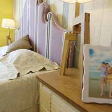 卧室窗帘装修效果图精选面积82平地中海二居卧室装