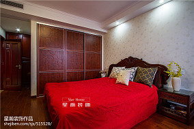 中式现代140㎡三居卧室2023装潢设计效果图