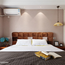 美式经典97㎡三居卧室装饰效果图片