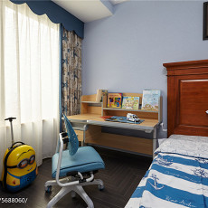 卧室窗帘装修效果图精选美式三居儿童房装修效果图