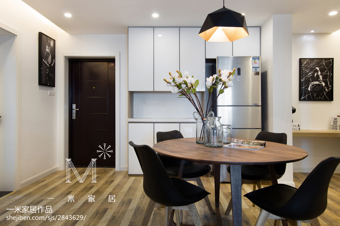 厨房木地板1装修效果图2018精选面积70平小户型餐现代简约餐厅设计图片赏析
