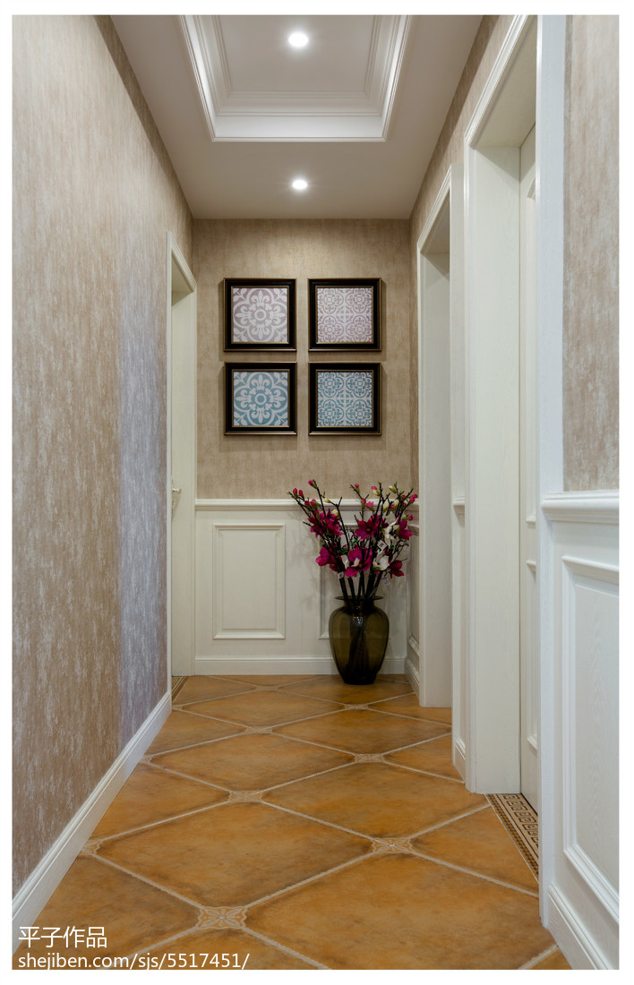 功能区装修效果图美式时尚格调过道装修美式功能区设计图片赏析