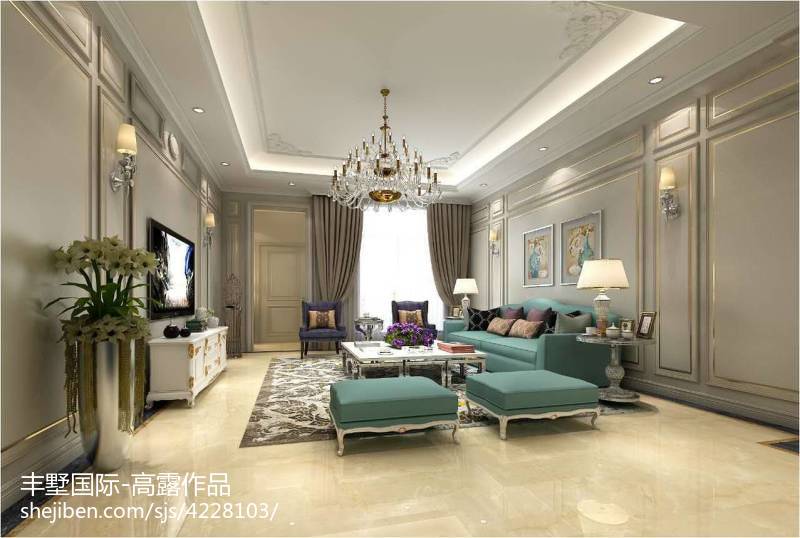 新古典风格002美式经典客厅设计图片赏析