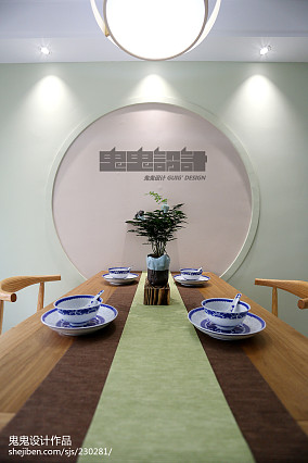 138㎡三居中式现代餐厅2023装饰设计图