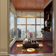 美式经典145㎡四居阳台装修装饰效果图
