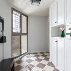 卫生间瓷砖装修效果图质朴124平简约三居卫生间装饰