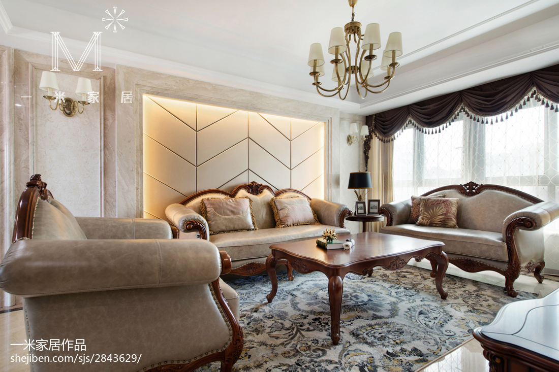 客厅窗帘装修效果图家装欧式风格客厅装饰图欧式豪华客厅设计图片赏析