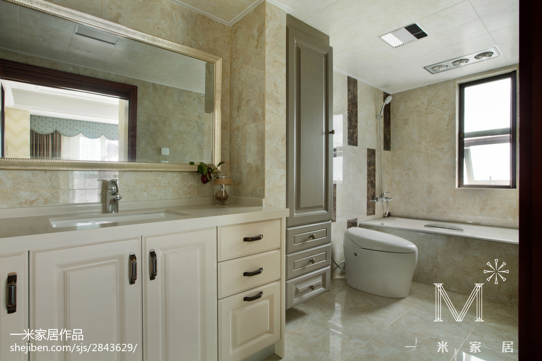 优美70平欧式二居装修效果图欧式豪华卫生间设计图片赏析