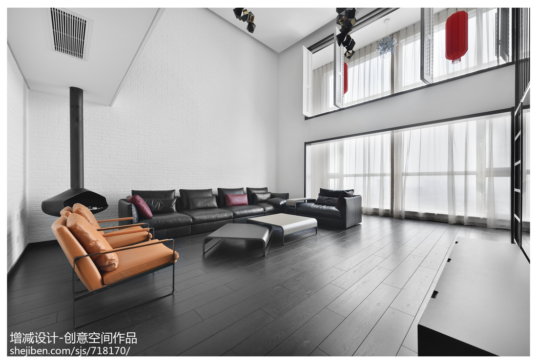 客厅装修效果图大气42平现代复式休闲区设计图现代简约客厅设计图片赏析