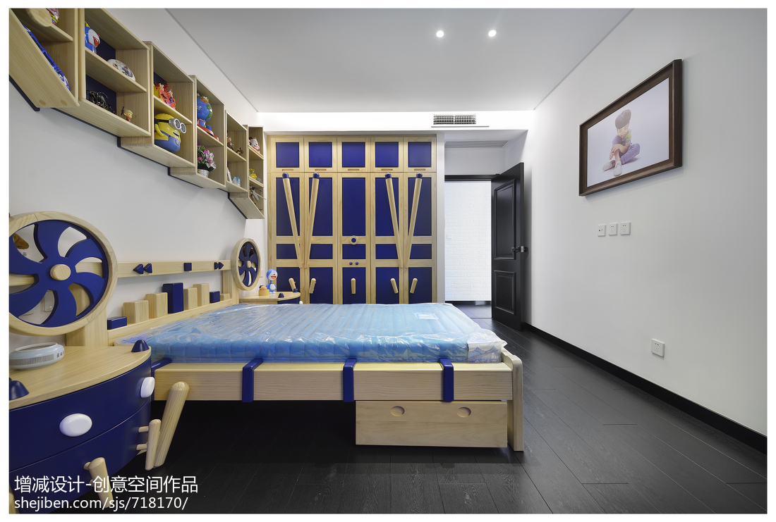 卧室装修效果图大气41平现代复式儿童房布置图现代简约卧室设计图片赏析