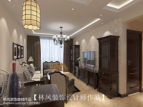 精选87平米中式小户型客厅设计效果图装修图大全