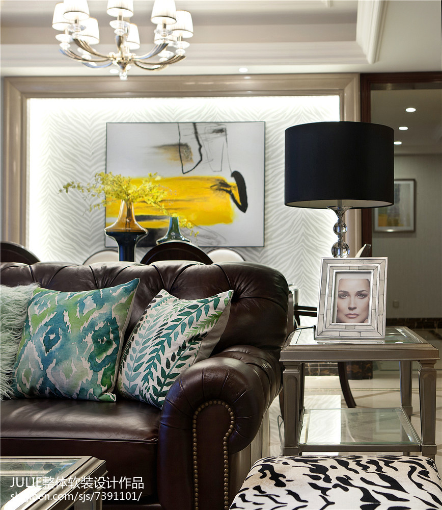 大气110平美式三居客厅布置图美式经典客厅设计图片赏析