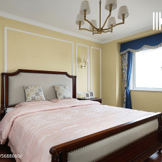 卧室窗帘装修效果图2018精选面积109平美式三