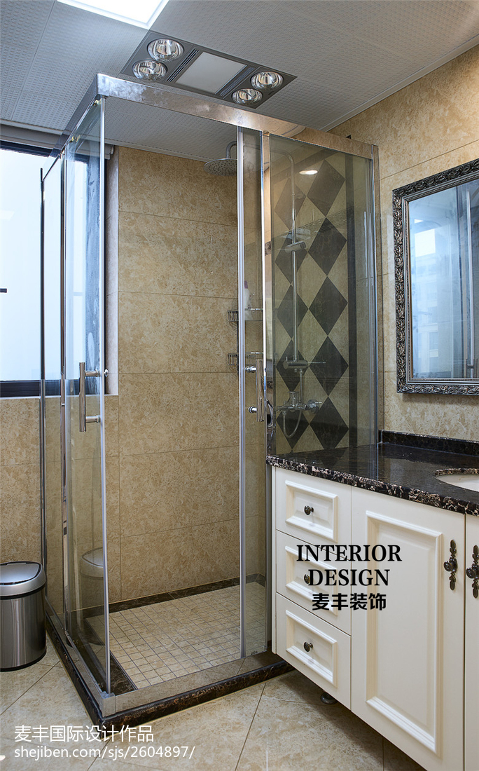 卫生间装修效果图新古典风格卫浴设计大全美式经典卫生间设计图片赏析