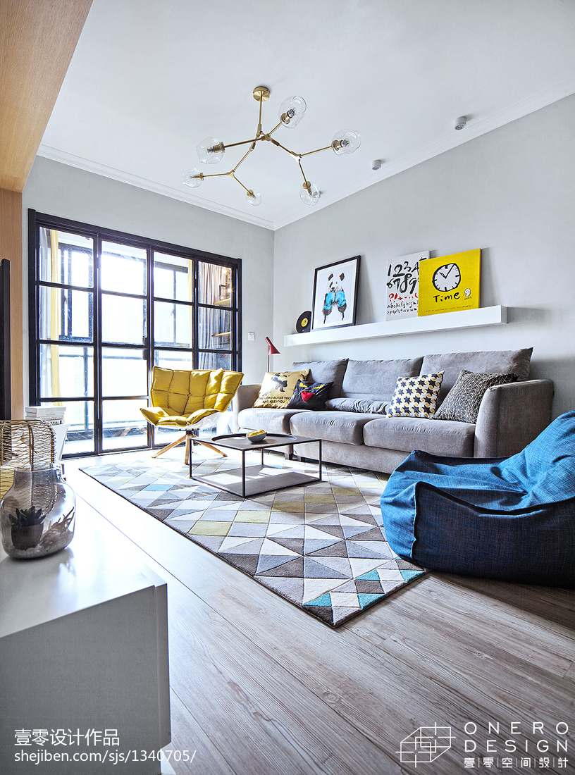 客厅沙发装修效果图2018大小73平北欧二居客厅北欧极简客厅设计图片赏析
