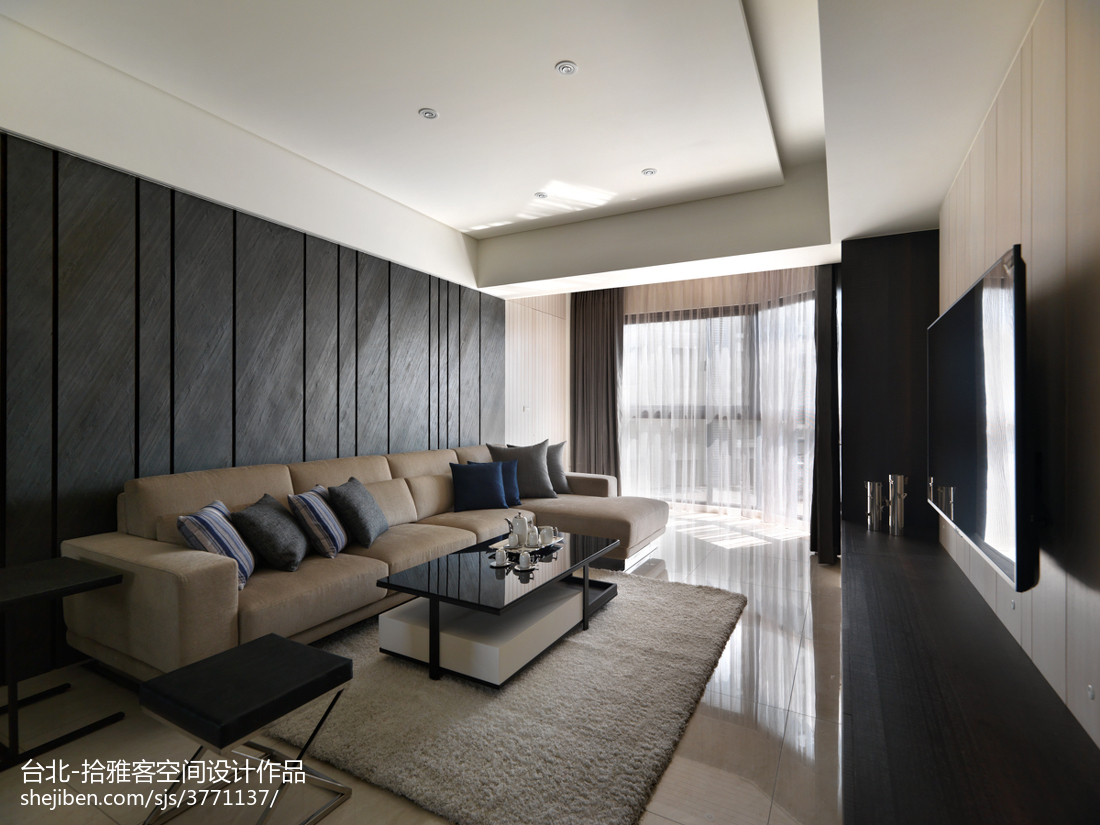 客厅沙发装修效果图100平米三居客厅现代效果图片现代简约客厅设计图片赏析