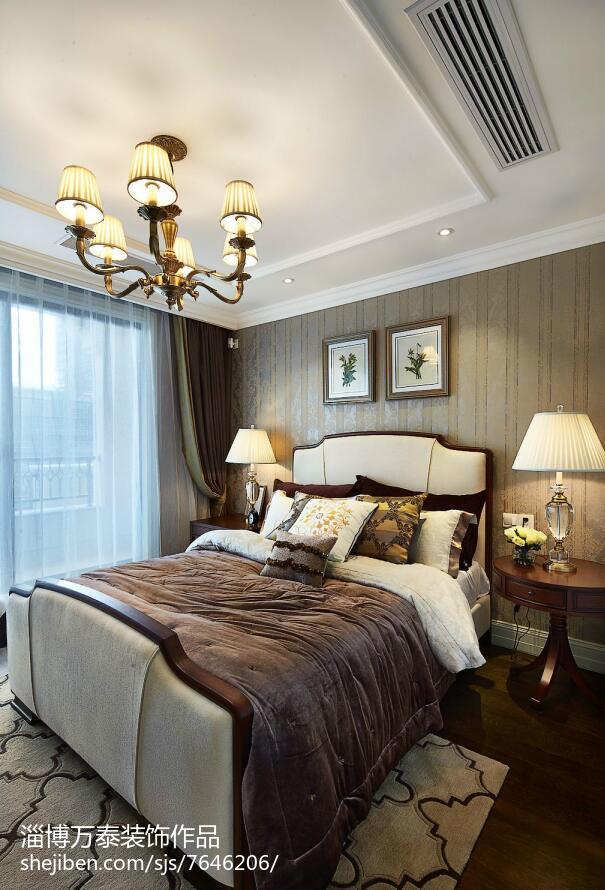 客厅窗帘装修效果图舒适新古典吊顶设计美式经典客厅设计图片赏析