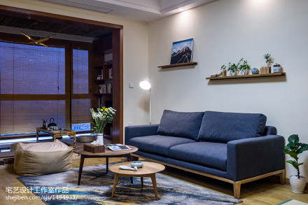 客厅木地板装修效果图典雅58平日式二居客厅装修案例