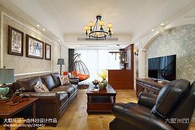 优雅89平美式二居客厅装潢图装修图大全