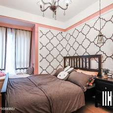 三居美式经典96㎡卧室装修设计效果图