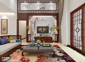 热门125平米中式复式客厅欣赏图装修图大全