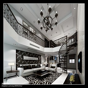 热门144平米现代复式客厅实景图片欣赏装修图大全