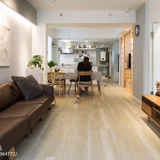 二居日式80㎡客厅装修装饰效果图