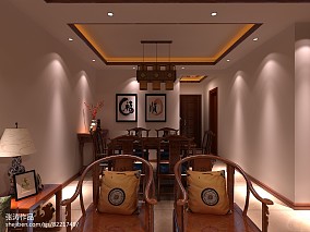 2018面积90平中式二居餐厅装修设计效果图片装修图大全