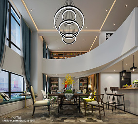 热门面积137平别墅客厅北欧设计效果图装修图大全